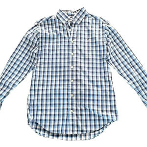 Vineyard Vines slim fit plaid button down 100% cotton Blue & white Men’s size S